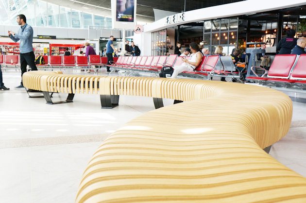 green furniture concept in luchthaven