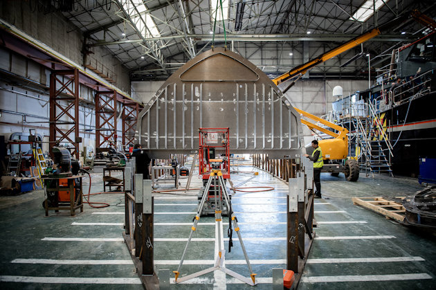 Arksen 85 “Project Ocean” at the Wight Shipyard. Arksen 85 “Project Ocean” at the Wight Shipyard.