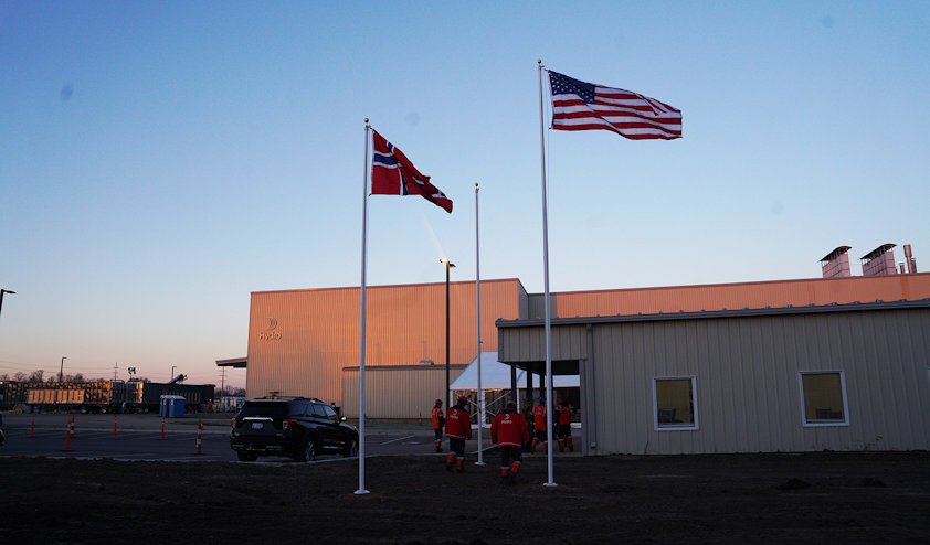 a few flags on poles a few flags on poles